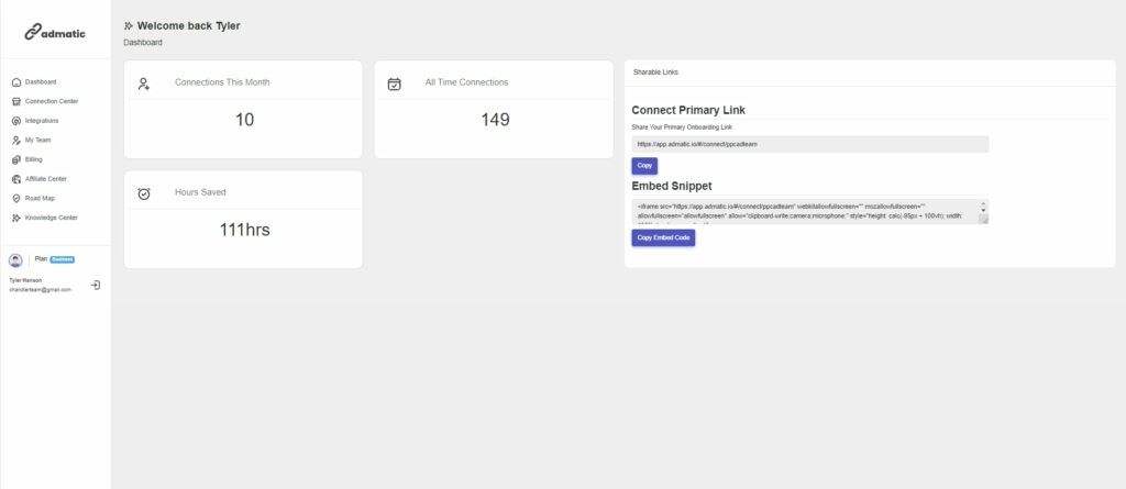 Admatic Dashboard